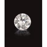 A loose diamond Diamond in round cut 1,118 ct. F.vvsi II. Rondiste diam. 7,01 - 8,01 mm, h. 3,99 mm,