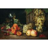 Flashoff (vor 1856 - nach 1886) Still Life with Fruits and Rummer Oil/canvas, 39 x 57,5 cm, lo.