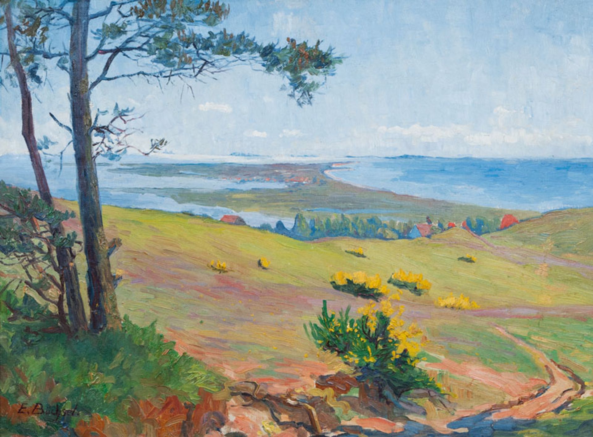 Büchsel (Stralsund 1867 - Stralsund 1957) View of the Island of Hiddensee Oil/canvas, 47 x 65,5