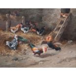 Bahieu (Dour um 1860 - 1895) Cock Fight Oil/canvas, 46,5 x 55,5 cm, lo. le. J. G. Bahieu. -