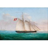 Petersen (Flensburg 1803 - Altona 1870) Hamburg Pilot Boat Oil/canvas, 29 x 40,5 cm, lo. ri. sign.