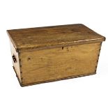 A CAPE YELLOWWOOD KIST, 19TH CENTURY the hinged rectangular top enclosing a compartment above