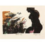 Robert Griffiths Hodgins BATHE PIECE lithograph printed in colours, signed, dated 90, numbered 3/