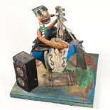 Willie Bester THE MUSICIANmixed media in relief on board 1 height: 18cm