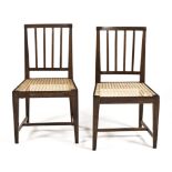 A PAIR OF CAPE STINKWOOD NEO-CLASSICAL SIDE CHAIRS, 19TH CENTURY each plain top and mid-rail