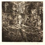 David Nthubu Koloane WORKERS drypoint, signed, dated 85 and inscribed with the title and 'A/P' in