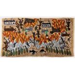 Rorke's Drift VELD FIRE bears the number 826 tapestry 1 110 by 190cm