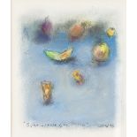 Gail Catlin STILL LIFE WITH FRUIT signed and dated 92 pastel on paper 01 16 by 12cm