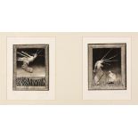 Pippa Ann Skotnes UNTITLED, two colour etchings, each signed, dated 1988, numbered 14/15 and 12/15