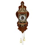 A DUTCH REPORDUCTION HANGING WALL CLOCK, LATE 20TH CENTURY with a West German movement striking on a