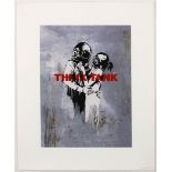 . Banksy THINK TANK archival print on Hahnemühle photo rag, signed and dated 03 in pencil in the