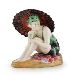 A Royal Doulton 'Sunshine Girl' porcelain figure, designed by Leslie Harradine H.N.1344, modelled