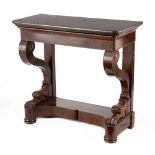 A Victorian mahogany console table, second half 19th century the rectangular granite top with