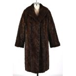 A Vintage Woman's Chocolate Mink Coat.  NOT SUITABLE FOR EXPORT Full length. 105cm from the nape