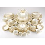 A Royal Worcester 'Hyde Park' pattern part dinner service, mid 20th century comprising: 12 dinner