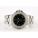 A LADY'S STAINLESS STEEL WRISTWATCH WITH DIAMONDS, TAG HEUER FORMULA 1 quartz, 200m water resistant,