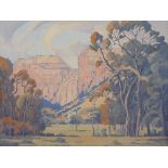 Jacob Hendrik Pierneef RUSTENBURG KLOOF signed oil on board Rustenburg Kloof was a subject which