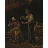 Gianfranco Locatello LATTE DE VERRHI signed and dated 1870 oil on canvas 1 76 by 62cm to do still