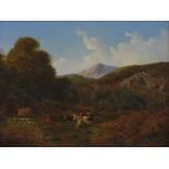 Thomas Blinks THE HUNT signed and dated 1892 oil on canvas 1 29,5 by 39,5cm minor age cracks,