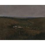 Edith Luise Mary King PASTORAL LANDSCAPE WITH COTTAGES signed oil on canvas 1 29,5 by 38cm