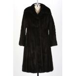 A Vintage woman's black diamond mink.  NOT SUITABLE FOR EXPORT Full length. 105cm from the nape of