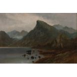 Alfred de Breanski LOCH KATRINE signed and dated 1897 oil on canvas 40 by 60cm TO STILL DO