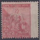 1d Carmine Hope , 1864/77. Fine mounted mint. SACC 18. Catalogued R2200
