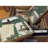 Postcards Selection in Small Box, 1900/90. Fine used and unused covering the world, noted trains,