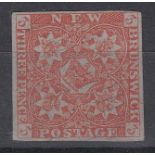New Brunswick 2d Dull Red, 1851/60. Fine used clear margins all sides. SG 2. Catalogued £350.