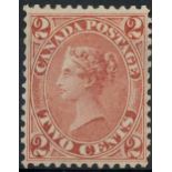 QV 2c Rose-Red, 1864. Fine mounted mint. SG 44. Catalogued £600