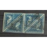 4d Blue on Paper Slightly Blued Perkins Bacon Triangle, 1855/63. Fine used. Good margins all