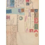 Box of World Mix Postal History, 1860/1960. A treasure trove of material in a large file, on loose