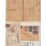 World War I, World War II Postal History Collection in Box, 1913/45. Dishevelled postal history