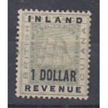 1 Dollar Overprint Inland Revenue, 1888/89. Fine mounted mint. SG185. Catalogued £500