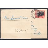 Jan Christian Smuts Signature, 1930. On cream card, card is with envelope addressed to new Jersey