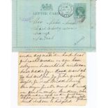 Lettercard, 1902. Lettercard sent to Mev Nelie Naude from Ceylon to Women's Camp in