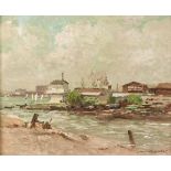 John Kenneth Ferguson, HARBOUR SCENE, signed, oil on board, 39,5 by 49,5cm