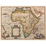 ORTELIUS, A. AFRICAE TABULA NOVA, ANTWERP, SECOND HALF 16TH CENTURY  hand coloured copperplate