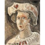 Christo Coetzee, PORTRAIT OF A WOMAN, signed, acrylic on board, 14 by 12cm