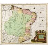 BLAEU, J. J. BRASILIA, NOVA ET ACCURATA BRASILIAE TOTIUS TABULA, CIRCA 1640  copperplate engraving