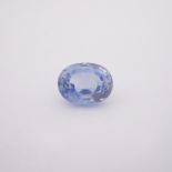 AN UNMOUNTED OVAL MIXED-CUT SAPPHIRE weighing approximately 2.63cts (1)