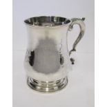 A GEORGE III SILVER CUP, MAKER'S MARK SC, LONDON, 1763 the baluster body engraved with initials,