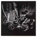 Zolani Siphungela, BLUE, linocut, signed, dated 2012, numbered 6/20 and inscribed with the title