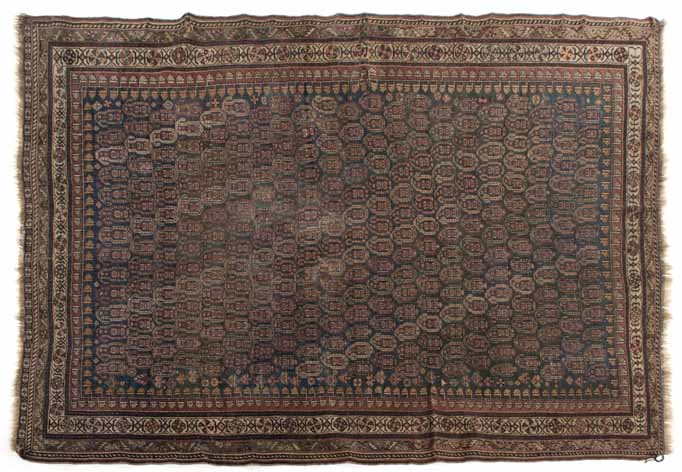 A QASHQAI RUG,SOUTH WEST PERSIA,CIRCA 1930 the blue field with a diagonally arranged overall boteh