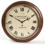 AN ENGLISH MAHOGANY DIAL CLOCK, S. SMITH & SONS LTD, LONDON, CIRCA 1850 BUYERS ARE ADVISED THAT A