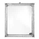 A JAMES II SILVER-MOUNTED MIRROR, ANTHONY NELME, LONDON, 1685 the rectangular silver frame chased