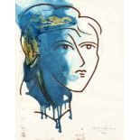 Christo Coetzee, HEAD, signed, numbered 91-90 and inscribed with the title in pencil in the