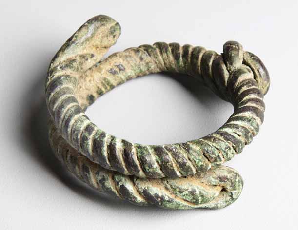 A BRONZE BRACELET, BENIN  (1)