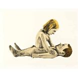 Claudette Schreuders, THE BEGINING, lithograph printed in colours, signed, numbered 18/35 and