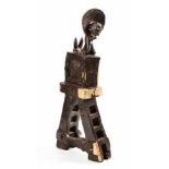 Lucas Thobejane, SABC CAMERA, signed in red marker on the base, carved ironwood, height: 70cm